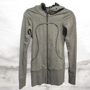 Lululemon women's scuba hoodie jacket Heather gray sz 2